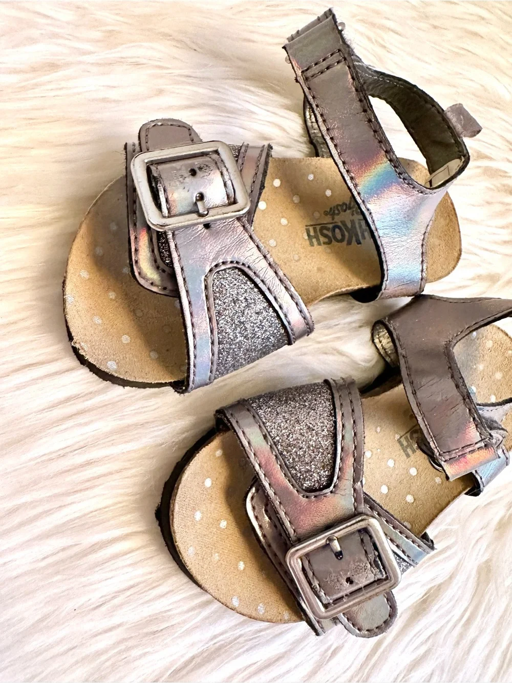 SLATE GLITTER SANDALS